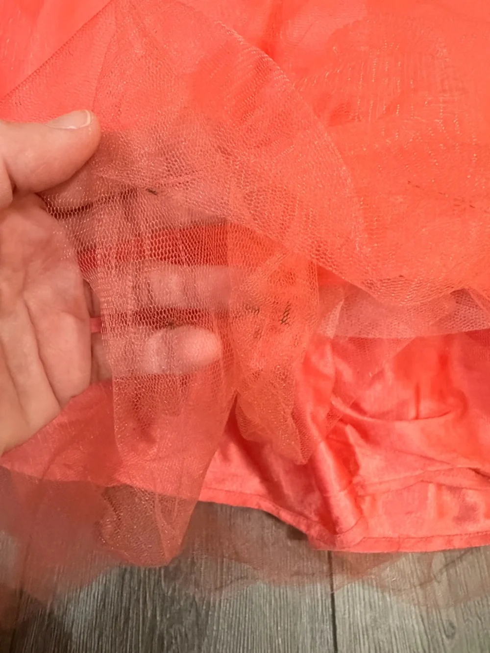 Anny Lee Coral Lace Mermaid Prom Dress Beaded Formal Gown Small Pageant Event - Picture 14 of 16